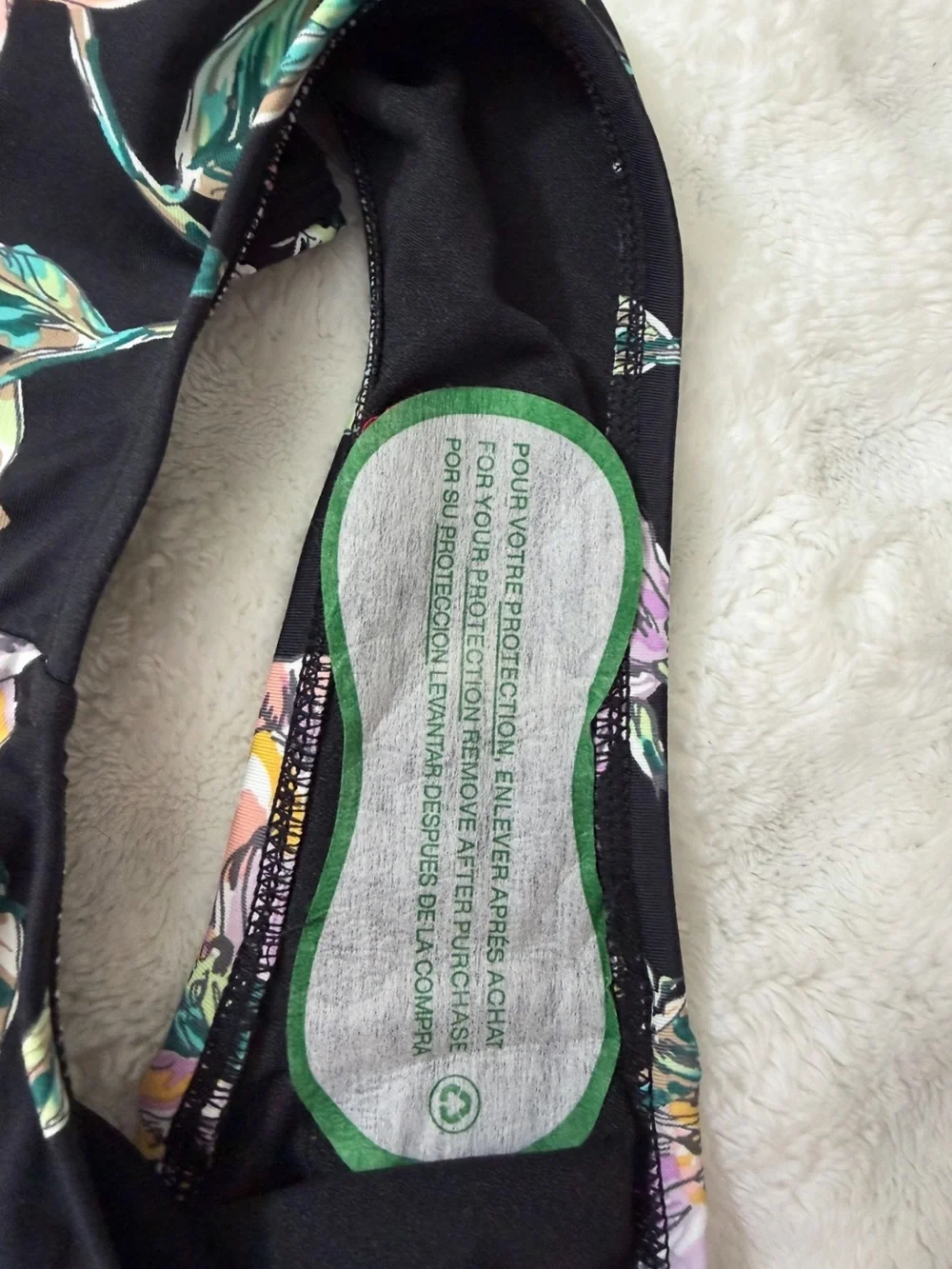 NWT Fresh Water High-Waist Tropical Print Bikini Bottoms Black Floral Size Small